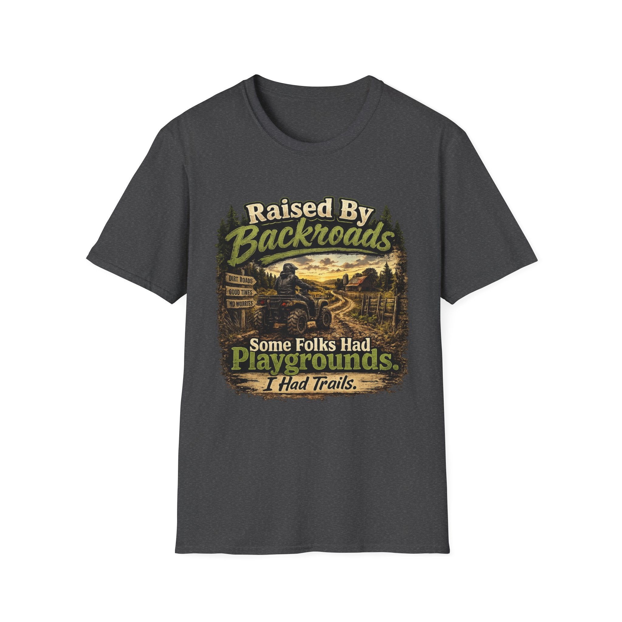 Raised By Backroads T-Shirt — Rustic Country Outdoor Graphic Tee