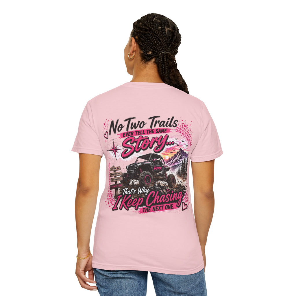 Off-Road Adventure T-Shirt — "No Two Trails Ever Tell the Same Story" Graphic Tee