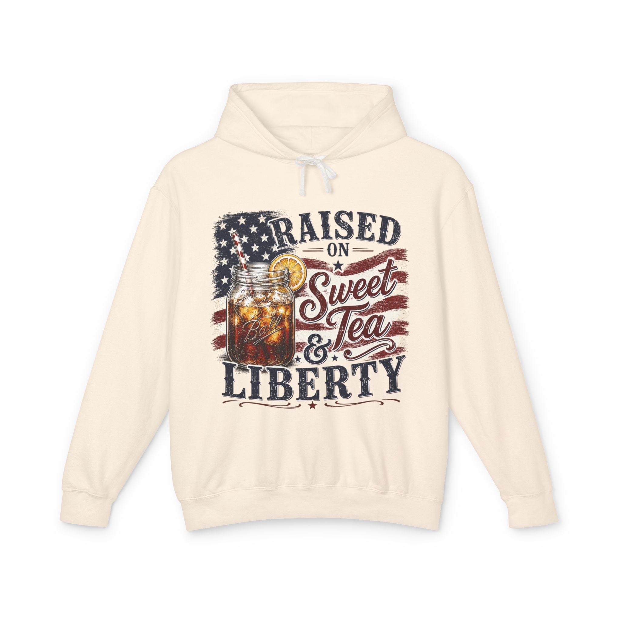 Raised on Sweet Tea & Liberty 4th of July Pull Over Hoodie