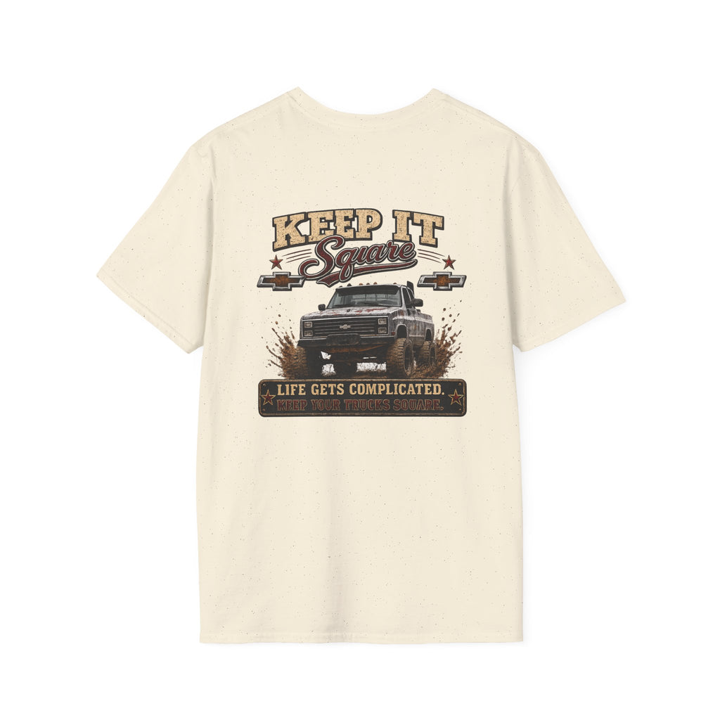 Keep It Square - Chevrolet K30 Vintage Truck Patch T-Shirt — Classic Chevy Pickup Design