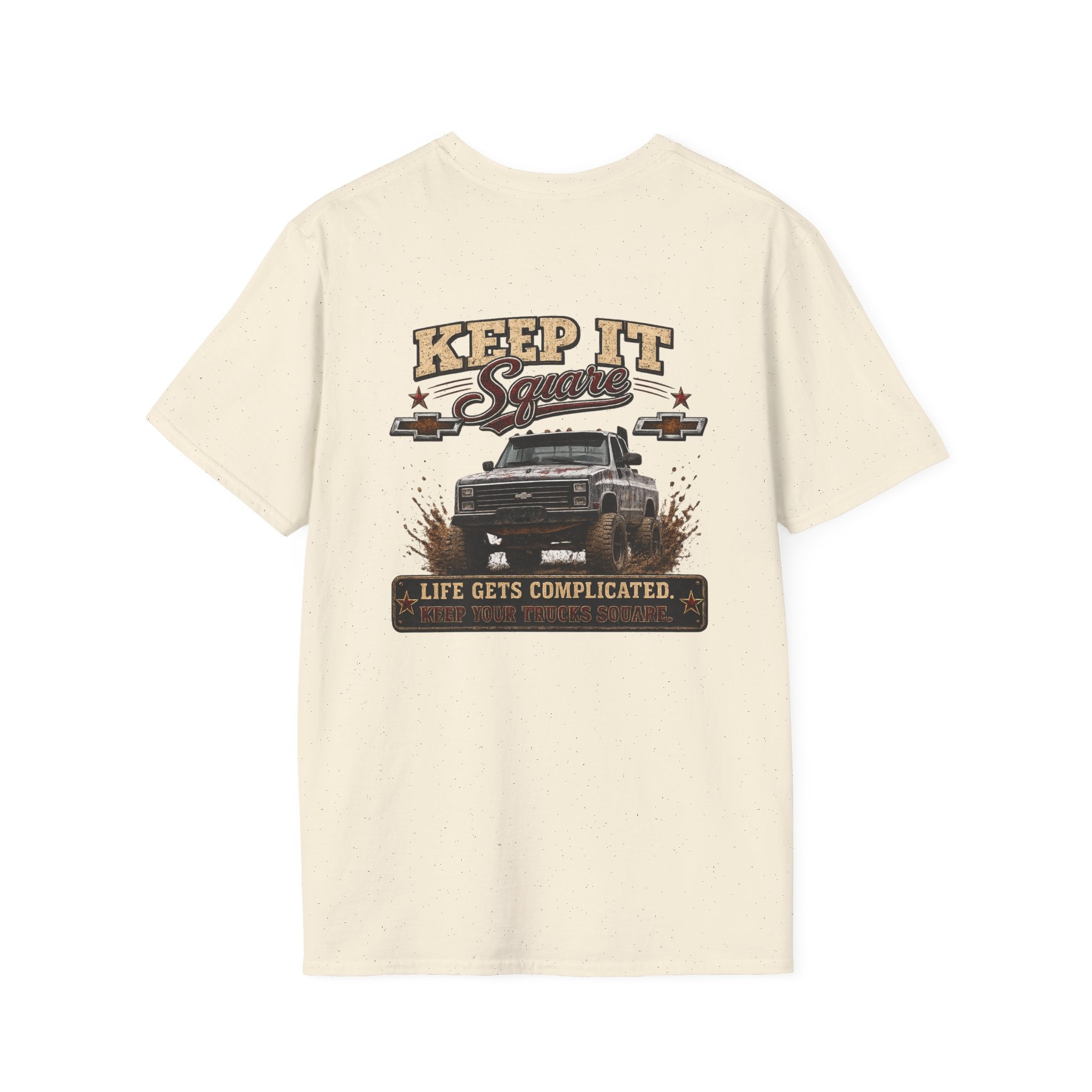 Keep It Square - Chevrolet K30 Vintage Truck Patch T-Shirt — Classic Chevy Pickup Design
