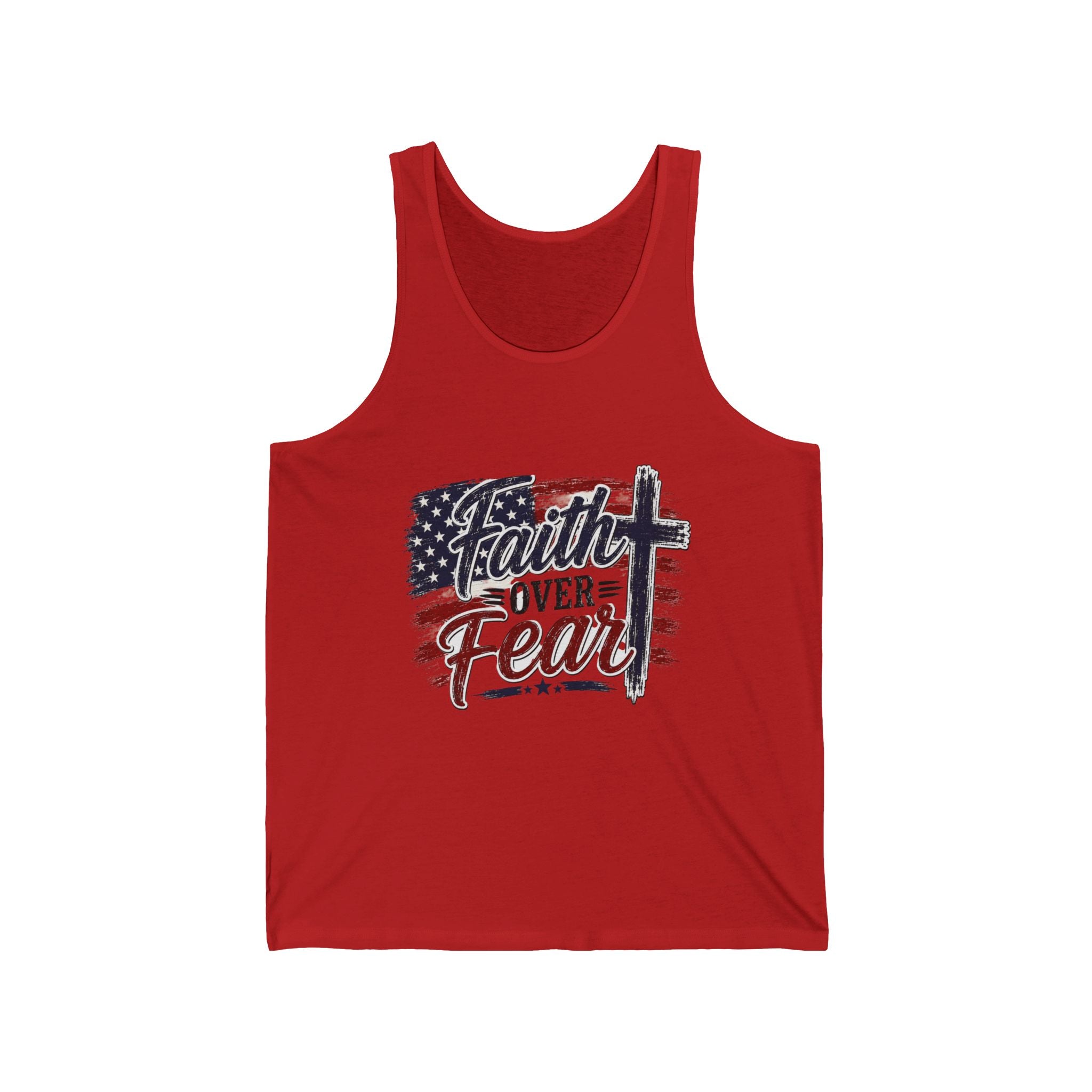 Faith Over Fear 4th of July Tank Top — Independence Day Patriotic Tank Top