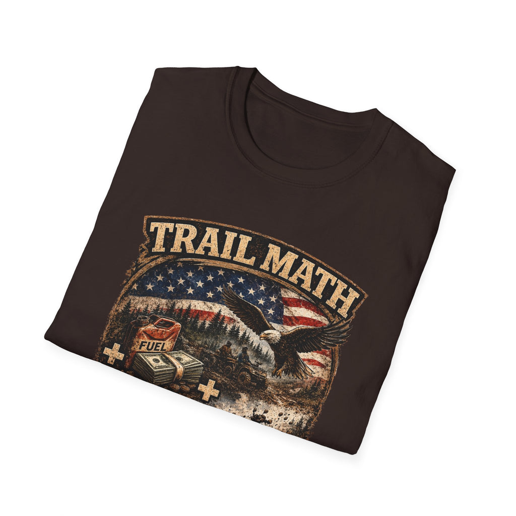 Trail Math T‑Shirt — Vintage Outdoor Eagle & American Flag Hiking Tee