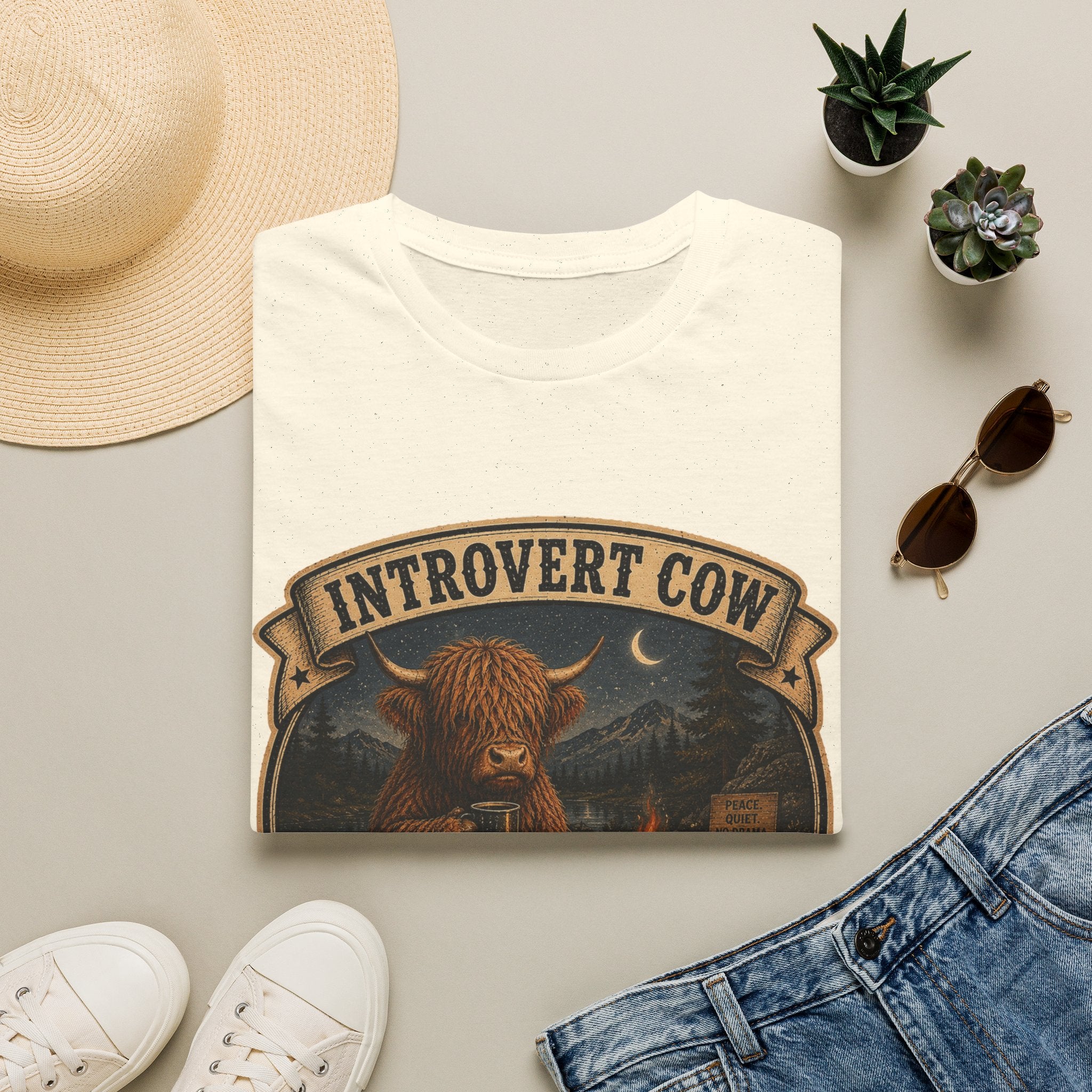Inrovert Highland Cow Unisex Softstyle T-Shirt