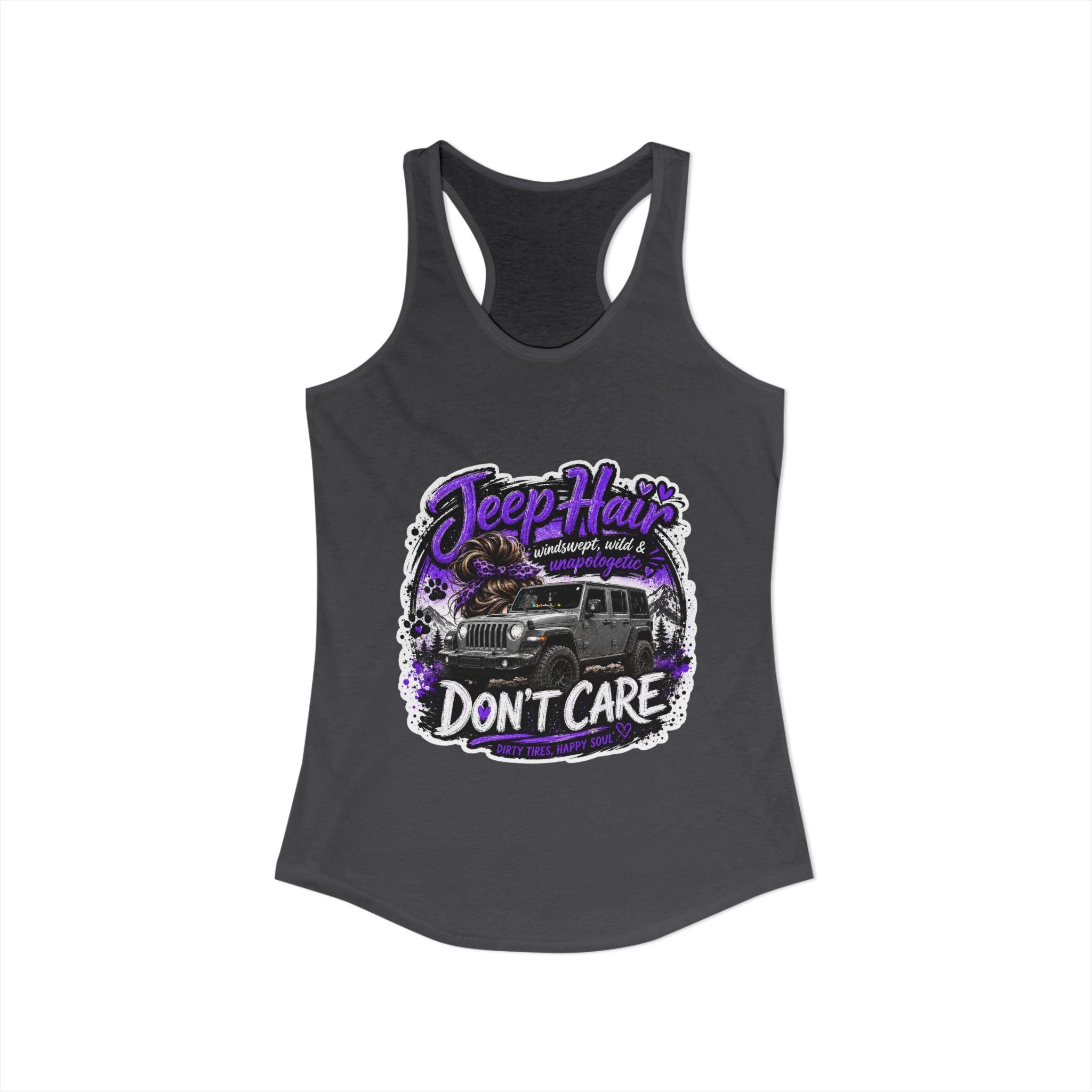Jeep Hair Don't Care Jeep Women's Ideal Racerback Tank