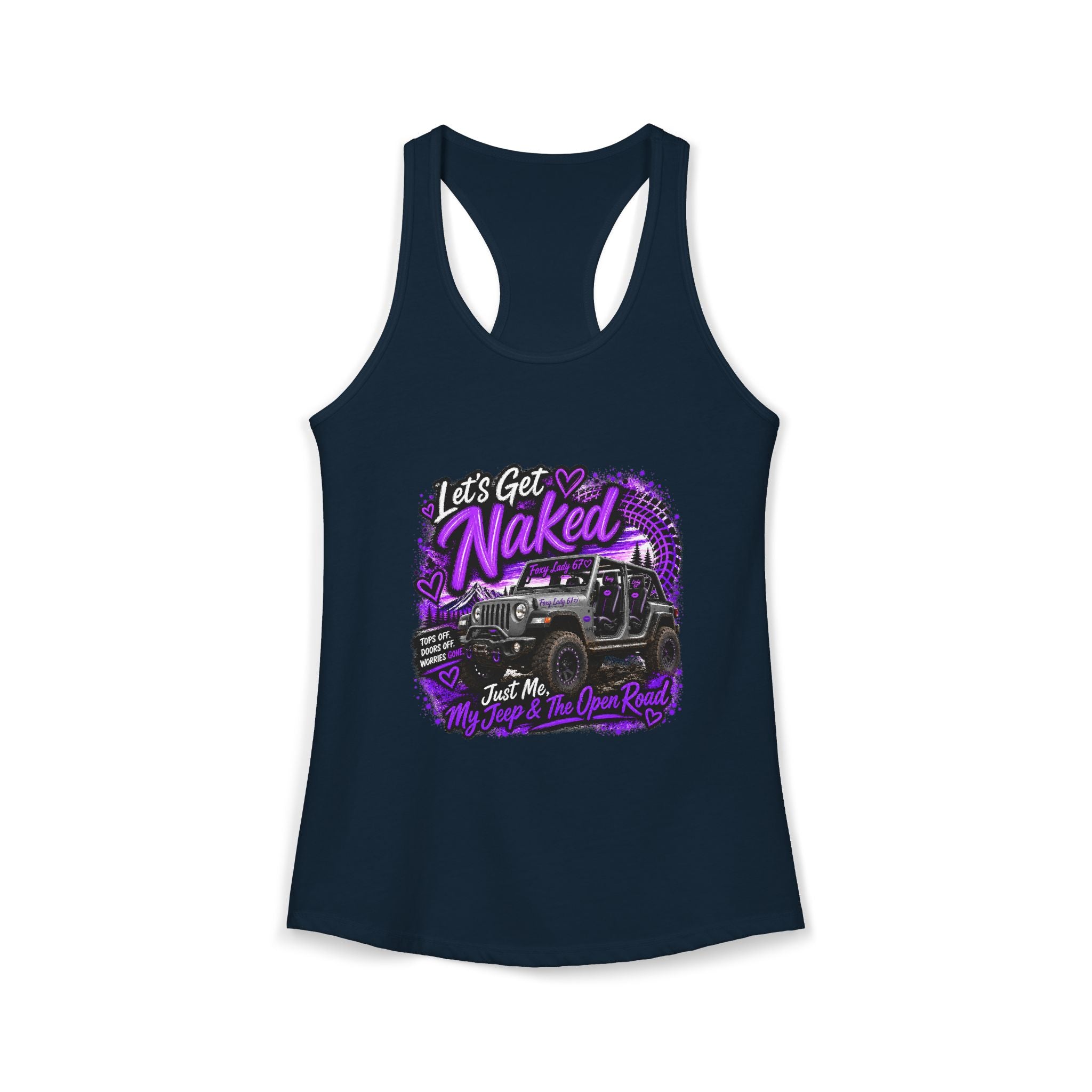 Let's Get Naked Jeep - Women's Ideal Racerback Tank