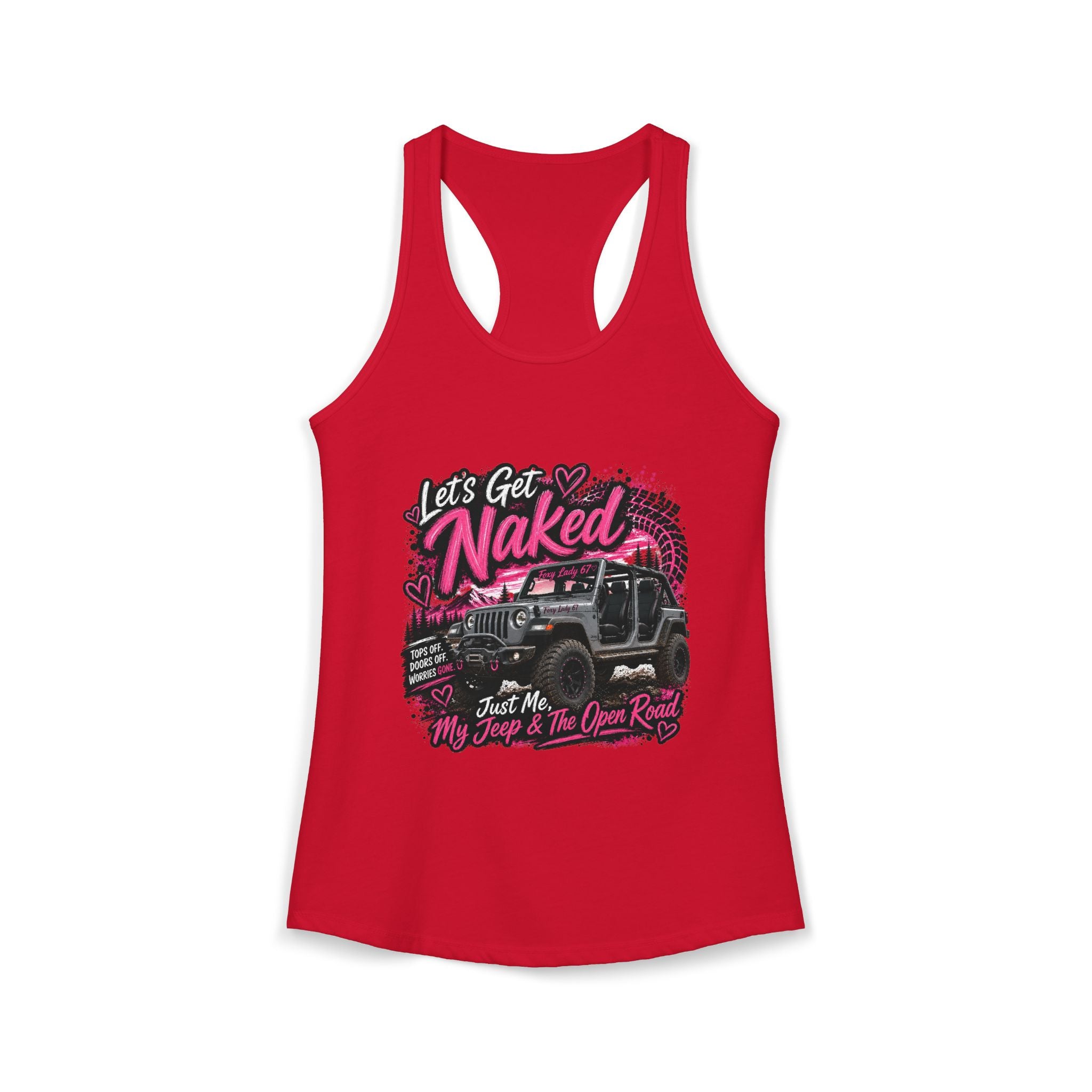 Let's Get Naked Jeep Women's Ideal Racerback Tank