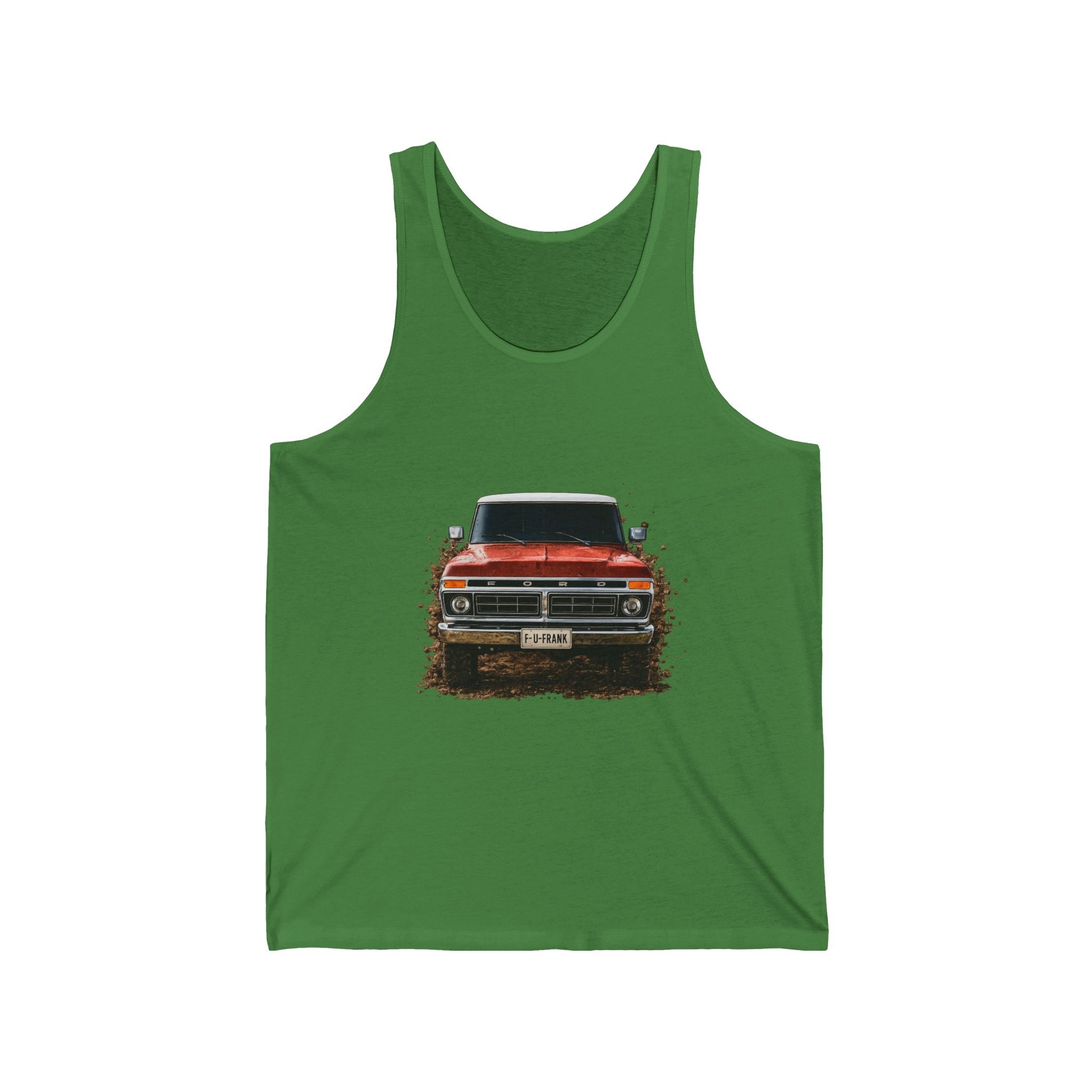 Classic Muscle Car Tank Top — Red Vintage Car Front Print