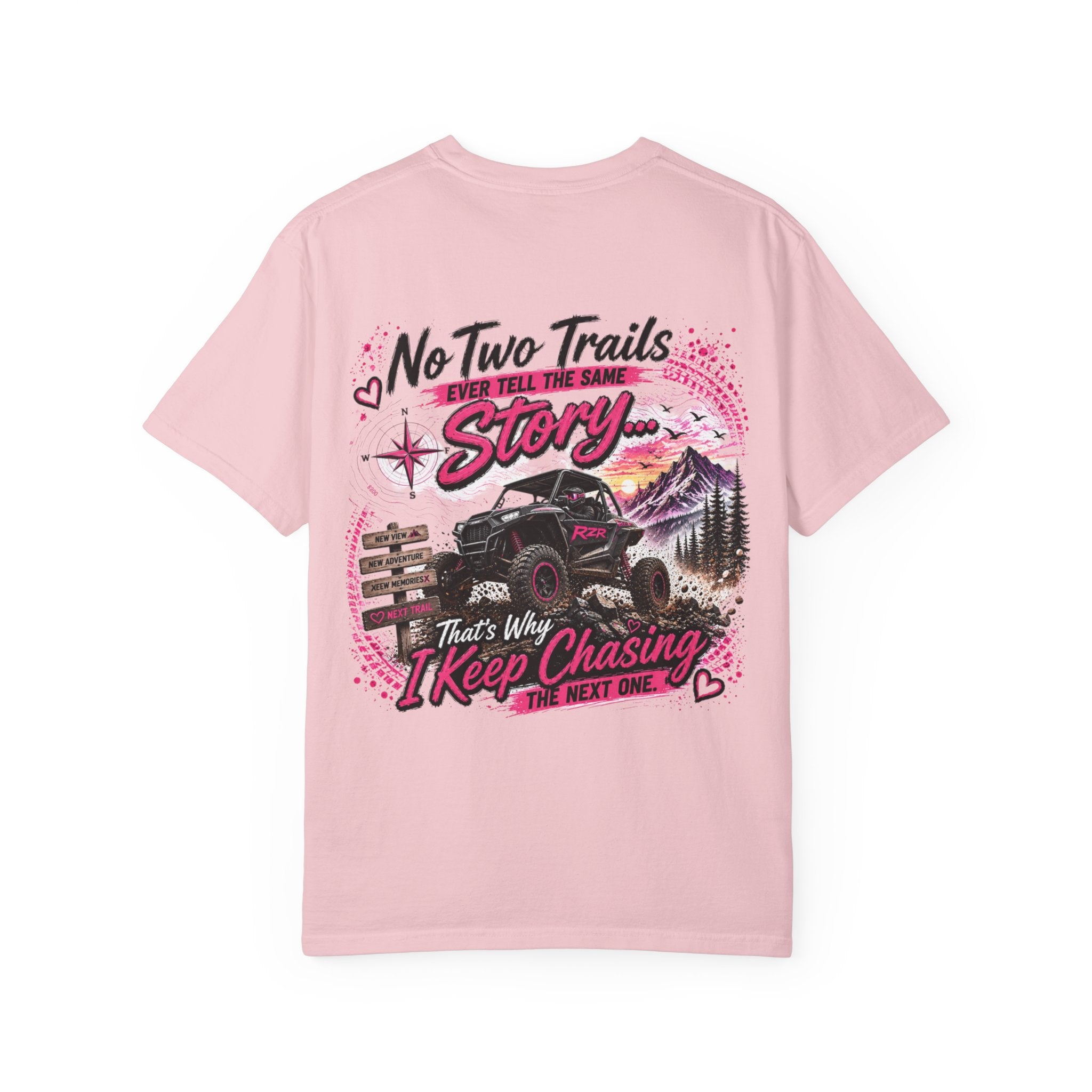 Off-Road Adventure T-Shirt — "No Two Trails Ever Tell the Same Story" Graphic Tee