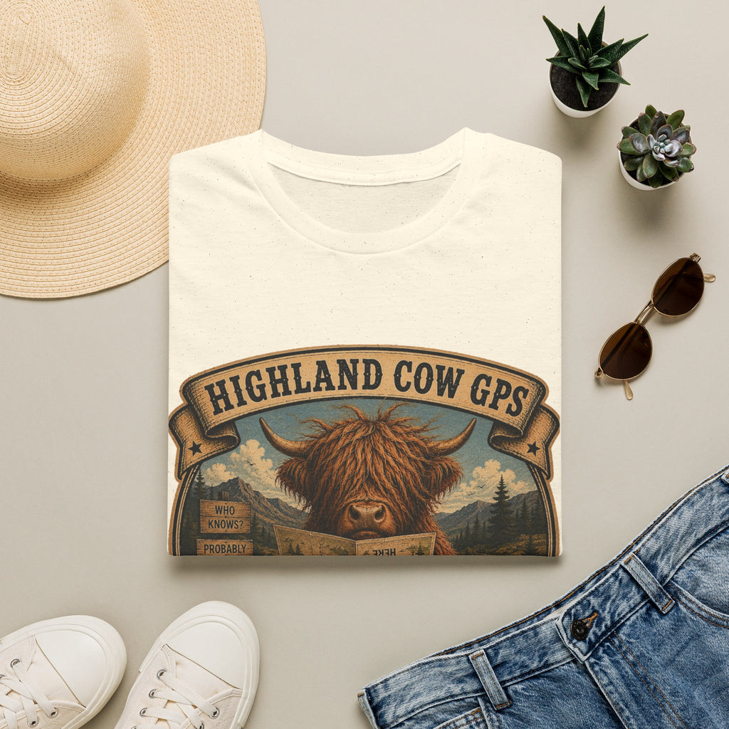 Highland Cow GPS Unisex Softstyle T-Shirt