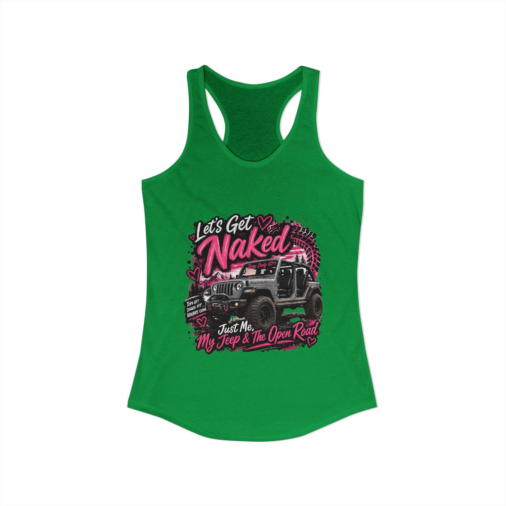 Let's Get Naked Jeep Women's Ideal Racerback Tank