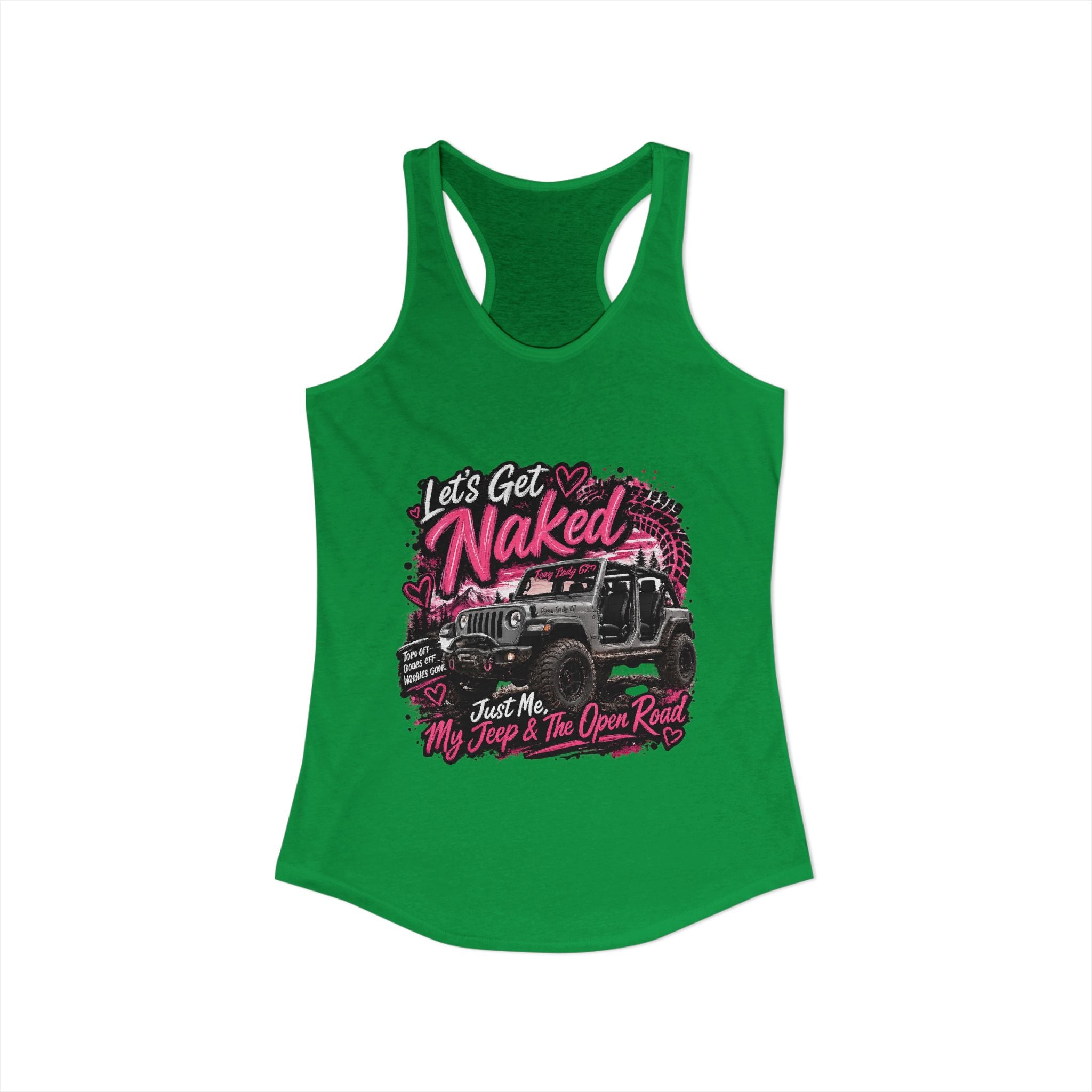 Let's Get Naked Jeep Women's Ideal Racerback Tank