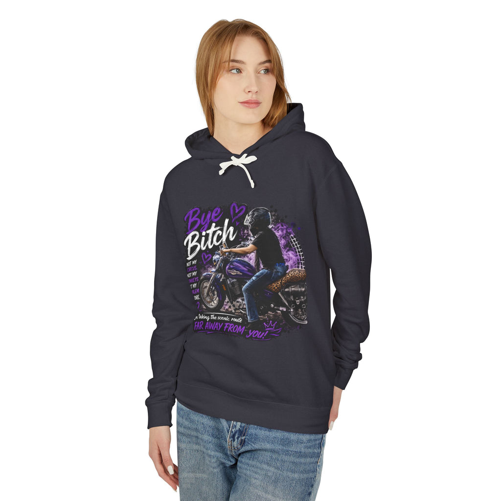 Bye Bitch Motorcycle Hoodie — Women's Rider Graphic Pullover