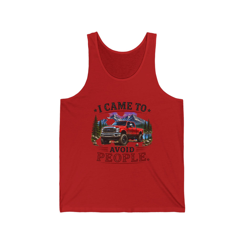 I Came To Avoid People Tank Top — Funny Trucking Outdoor Graphic Tank