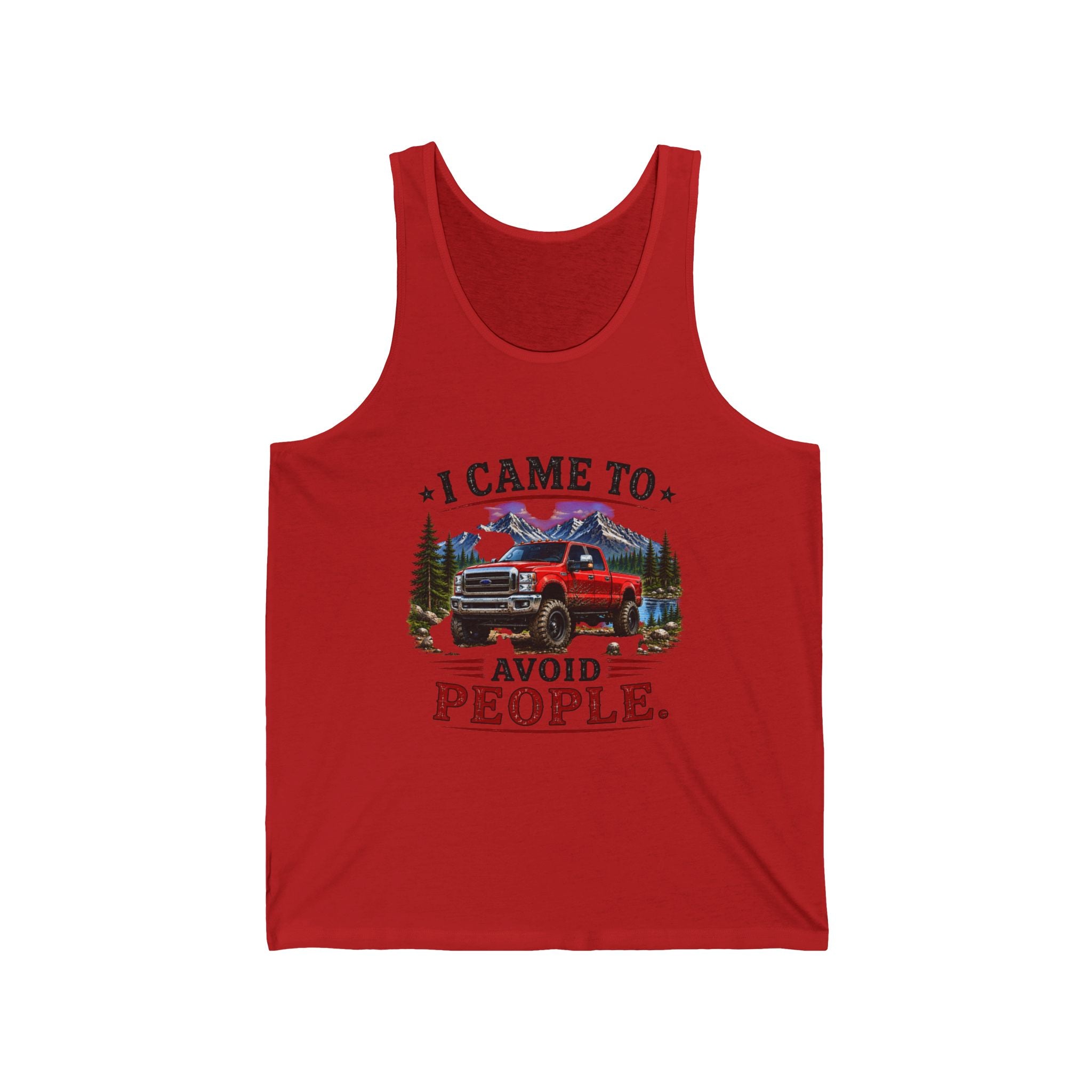 I Came To Avoid People Tank Top — Funny Trucking Outdoor Graphic Tank