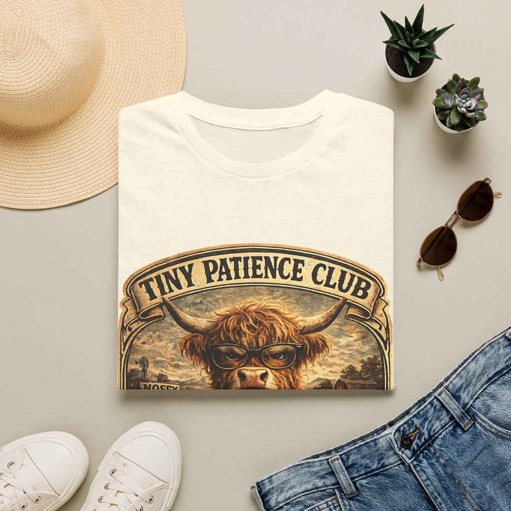 Tiny Patience Club Highland Cow Unisex Softstyle T-Shirt