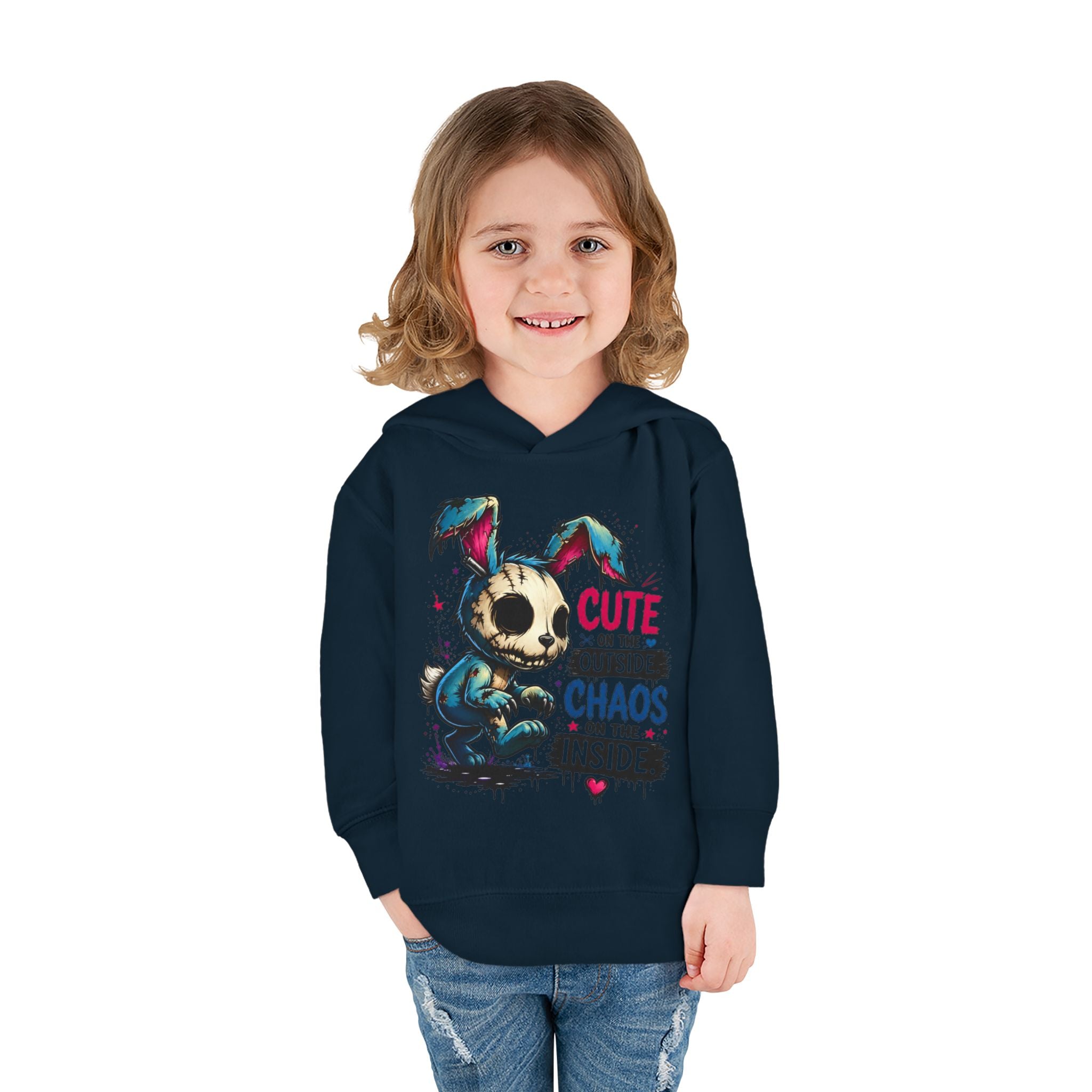Cute on the outside Choas on the inside Toddler Pullover Fleece Hoodie