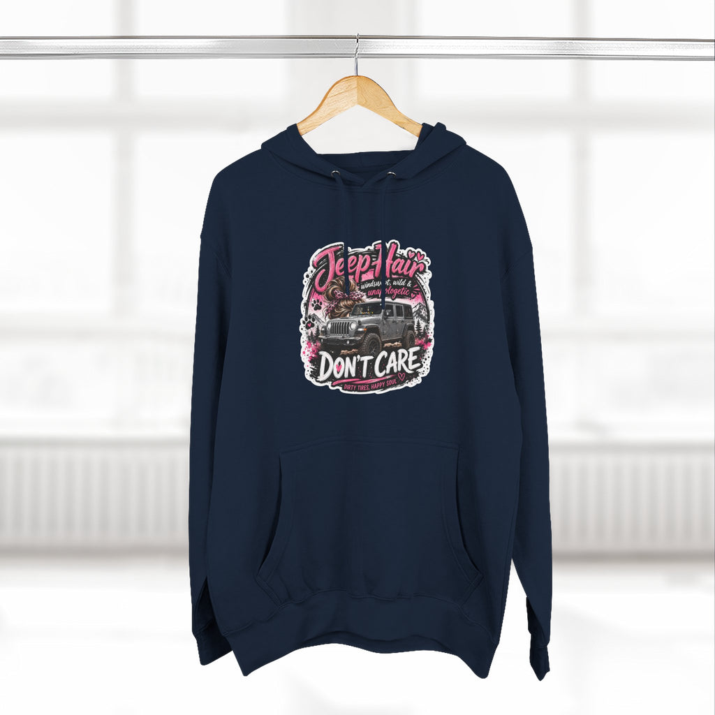 Jeep Hair Don't Care Three-Panel Fleece Hoodie
