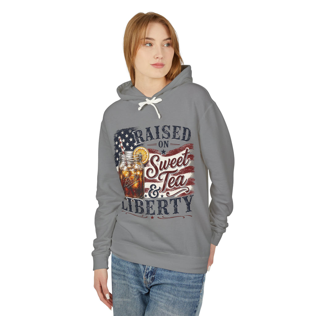 Raised on Sweet Tea & Liberty 4th of July Pull Over Hoodie