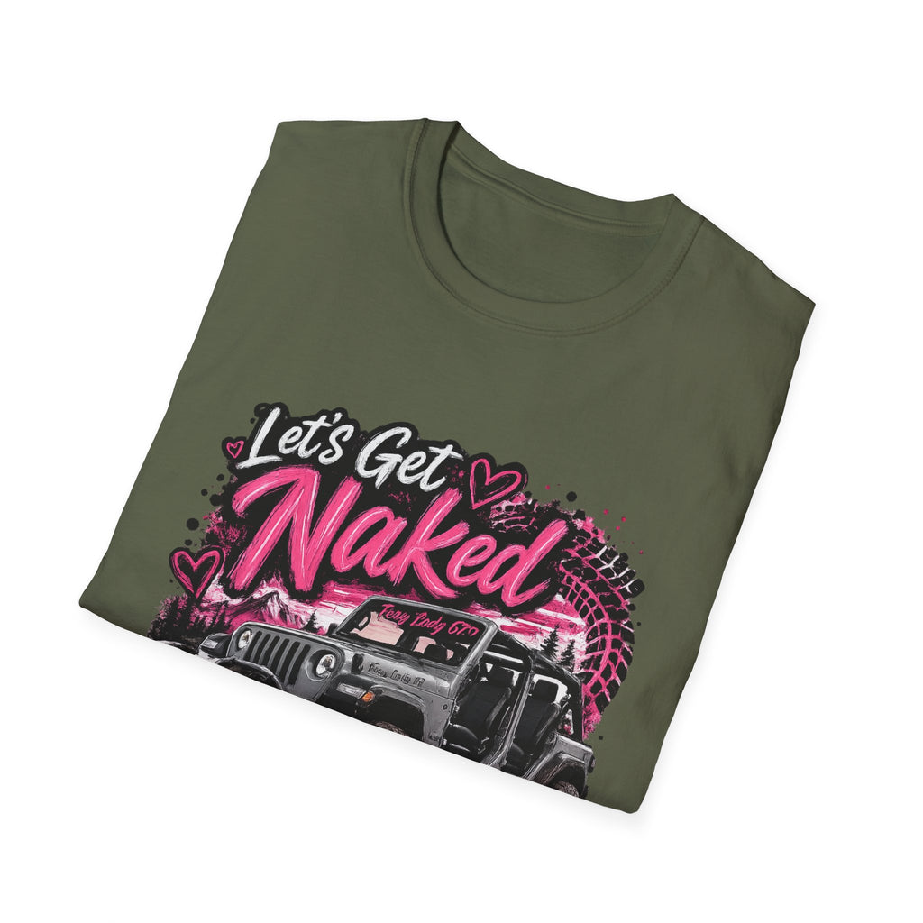 Jeep 'Let's Get Naked' Graphic T-Shirt — Funny Off-Roading Top