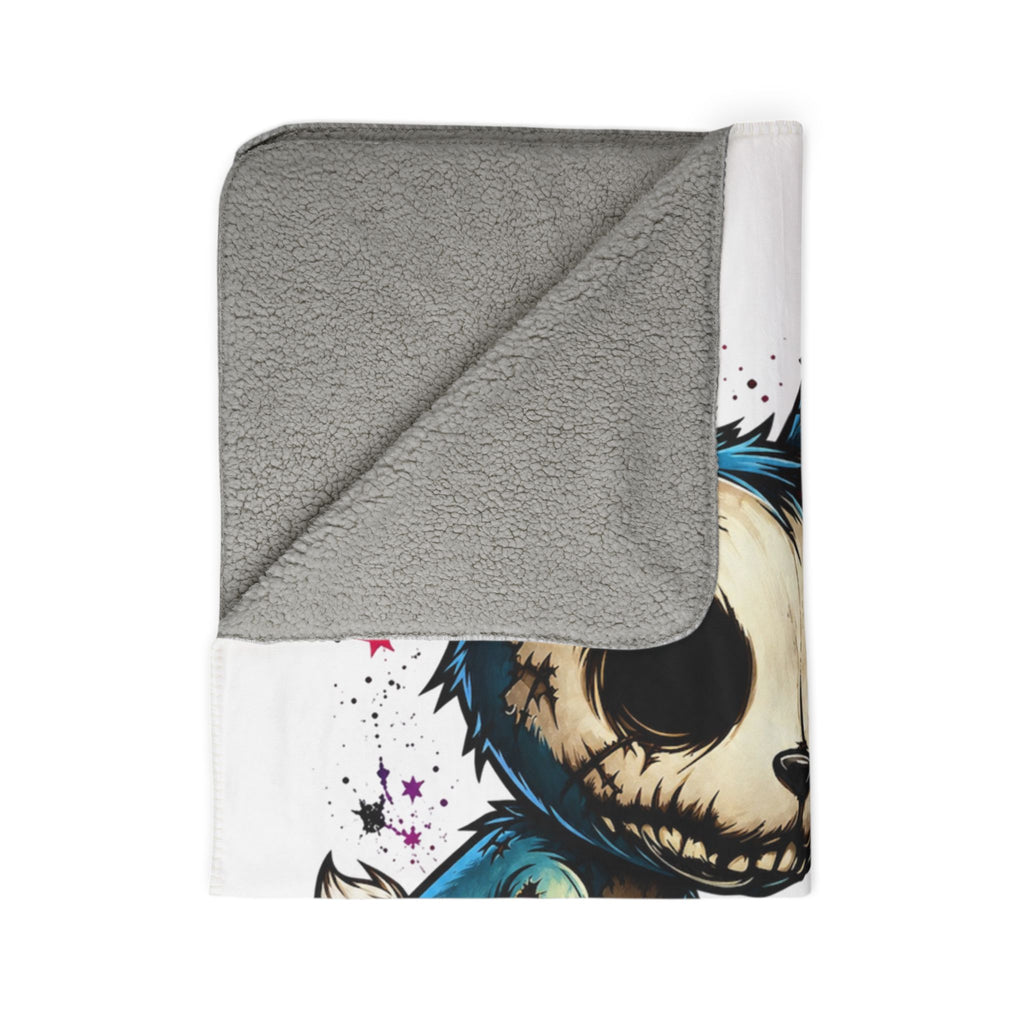 Cute on the Outside Chaos on the Inside Scary Bunny Fleece Sherpa Blanket
