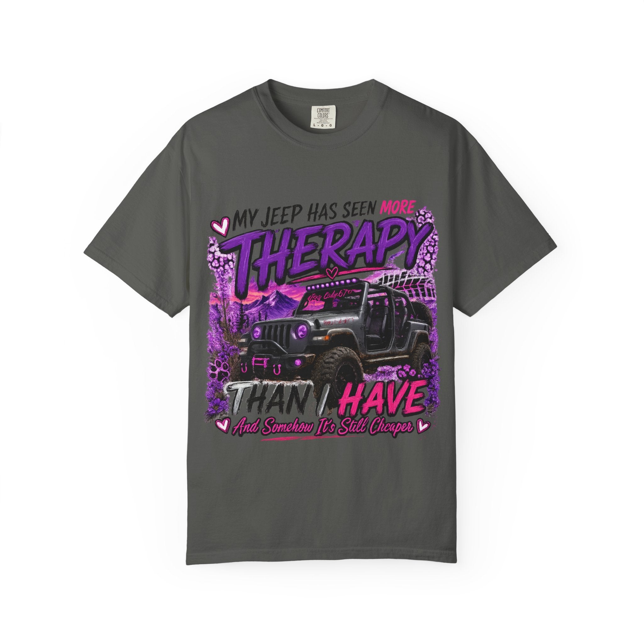 Jeep Therapy T-Shirt — My Jeep Has Seen More Therapy Than I Have Off-Road Tee