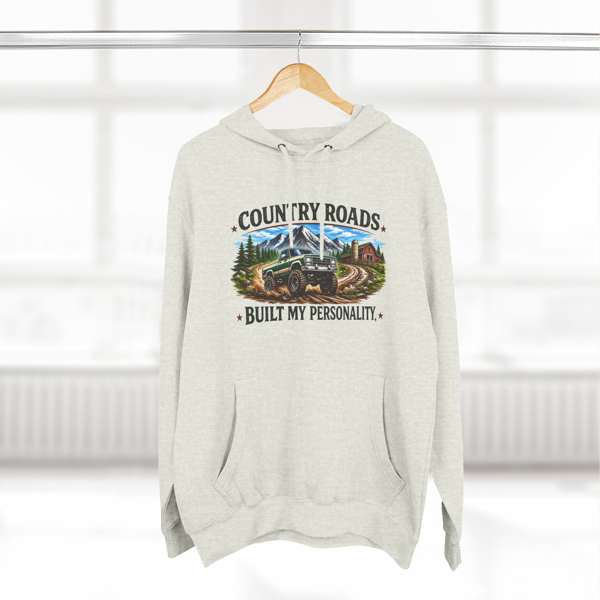 Country Roads Truck Three-Panel Fleece Hoodie