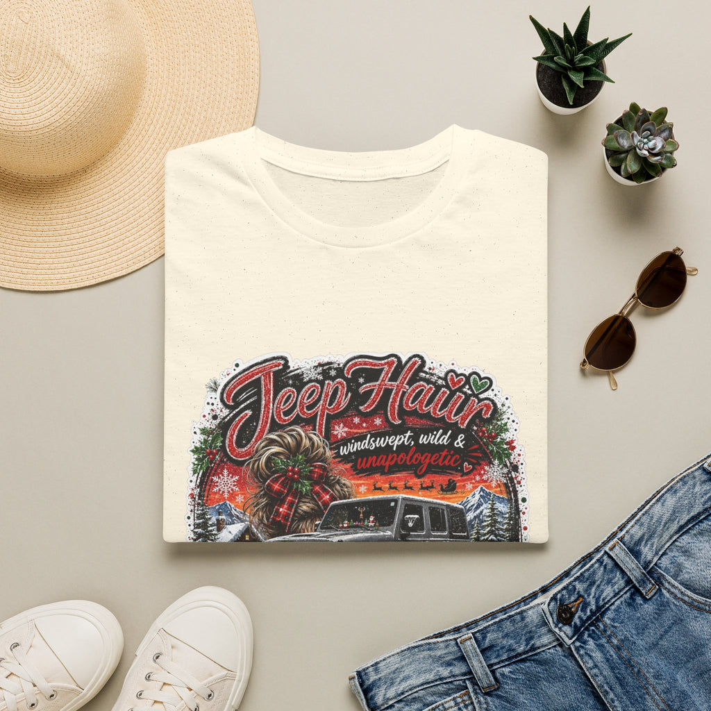 Jeep Hair Don’t Care T‑Shirt — Vintage Off‑Road Adventure Graphic Tee