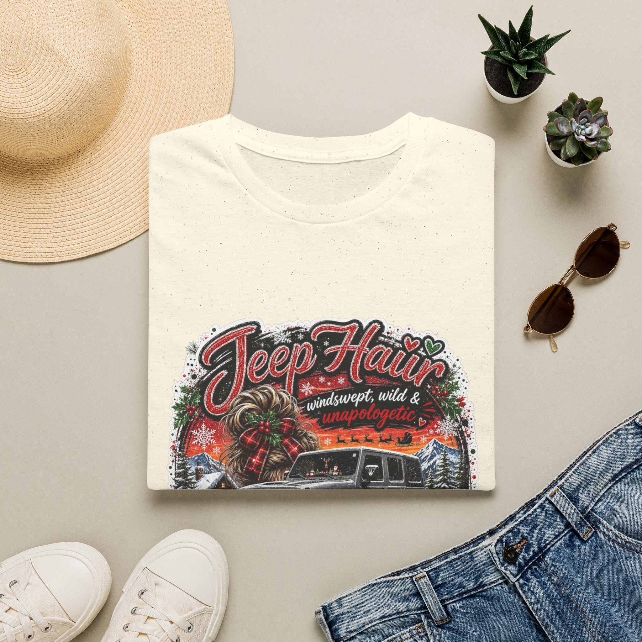 Jeep Hair Don’t Care T‑Shirt — Vintage Off‑Road Adventure Graphic Tee