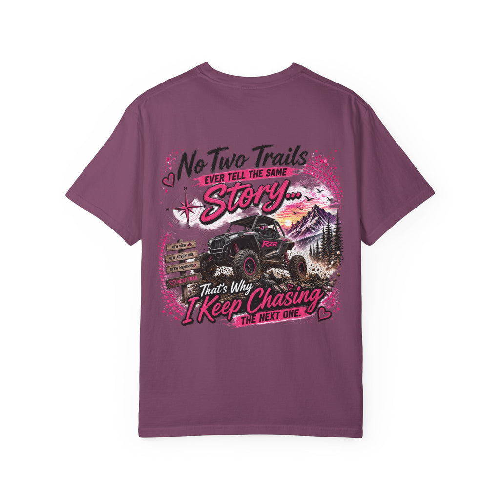 Off-Road Adventure T-Shirt — "No Two Trails Ever Tell the Same Story" Graphic Tee