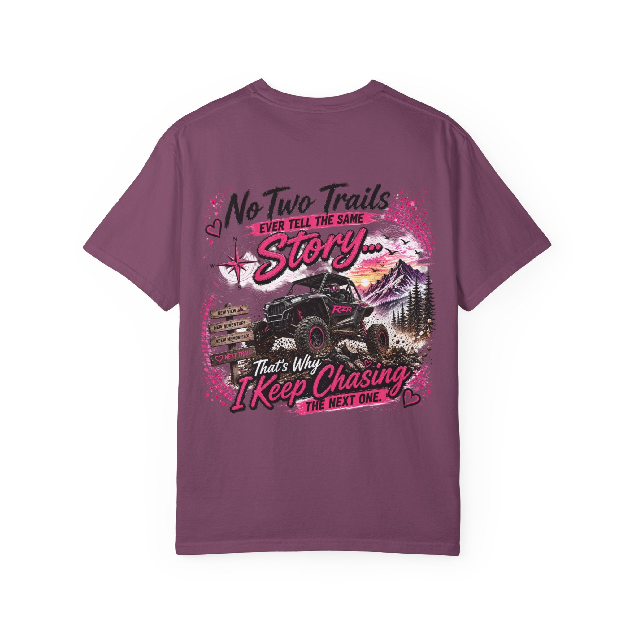 Off-Road Adventure T-Shirt — "No Two Trails Ever Tell the Same Story" Graphic Tee