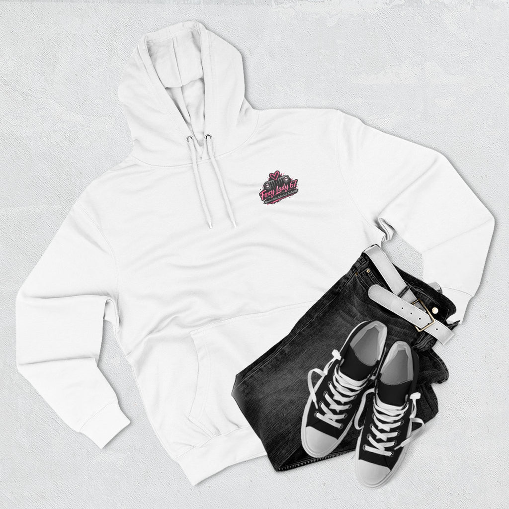 Let's Get Naked Jeep (design on front and back) Three-Panel Fleece Hoodie