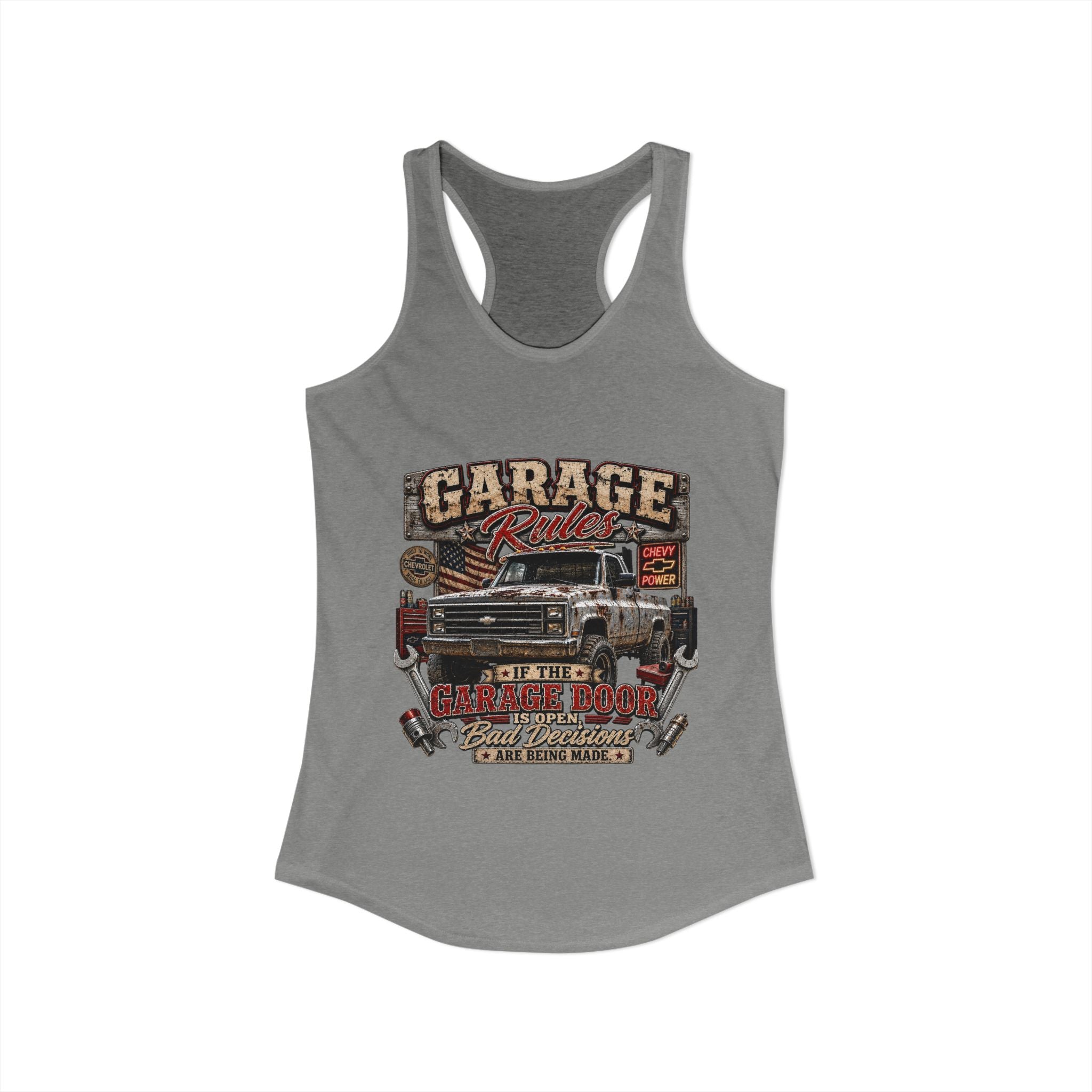 Garage Rules Ideal Racerback Tank