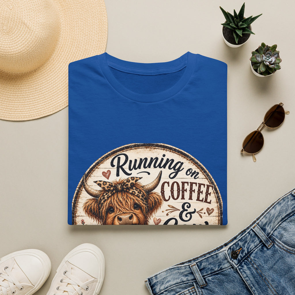 Running on Coffee & Cow Kisses - Unisex Softstyle T-Shirt