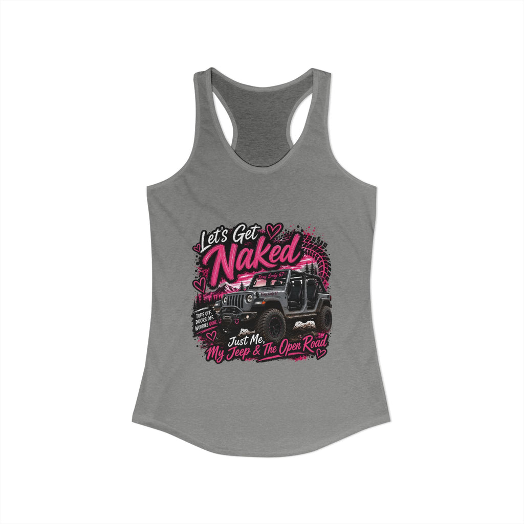 Let's Get Naked Jeep Women's Ideal Racerback Tank