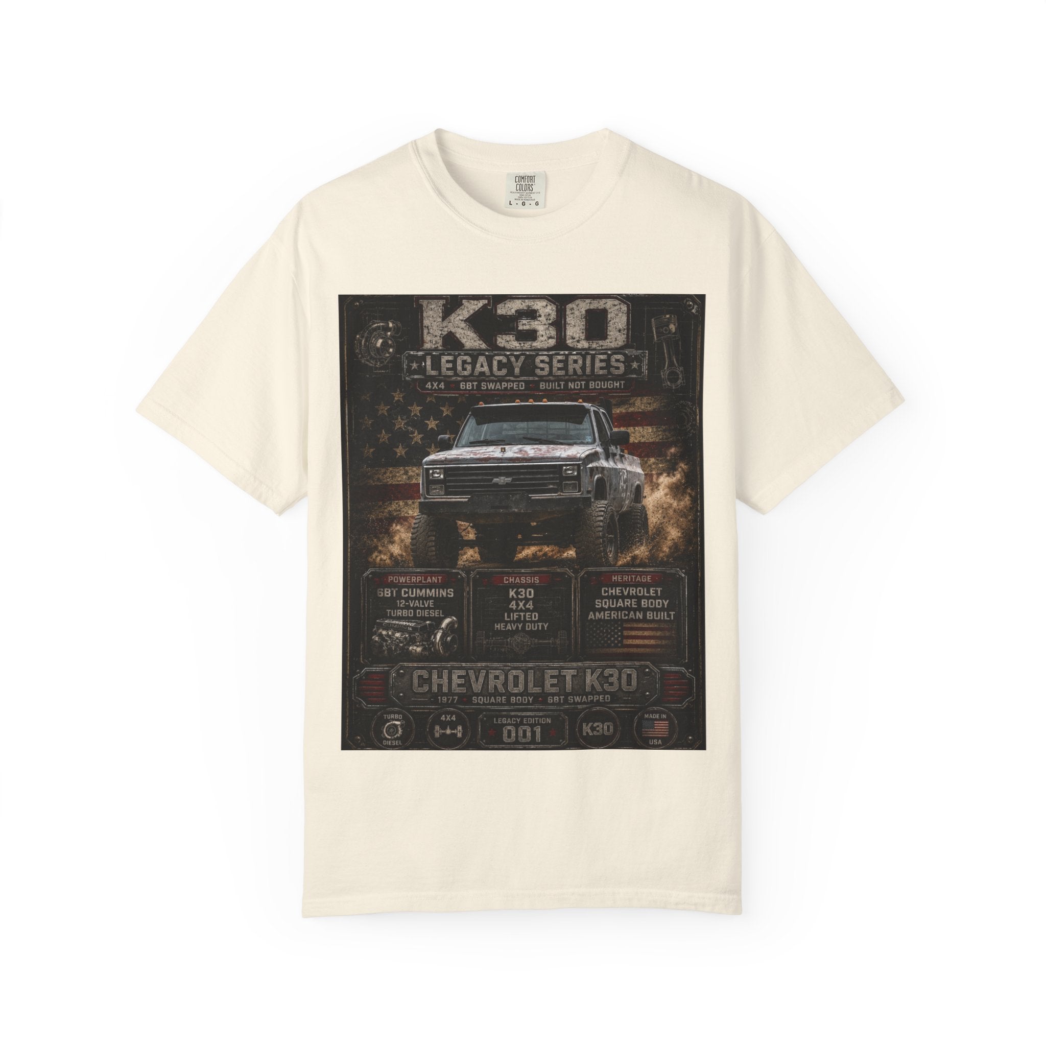 Chevrolet K30 Legacy Series T-Shirt — Vintage Off-Road Truck Graphic