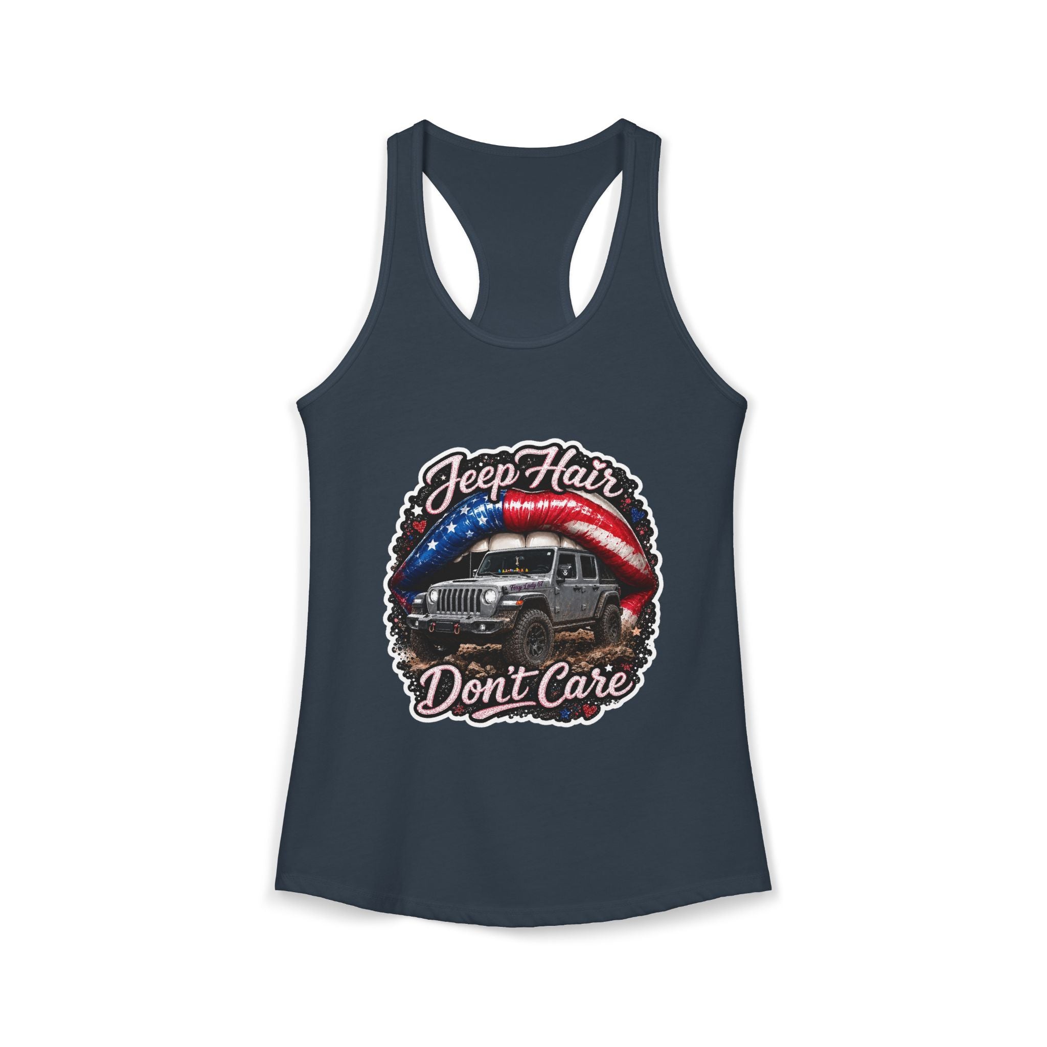 Jeep Hair Don't Care Women's Ideal Racerback Tank