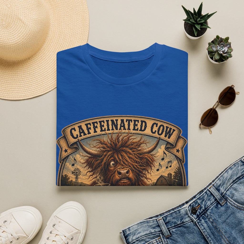 Caffeinated Cow Unisex Softstyle T-Shirt