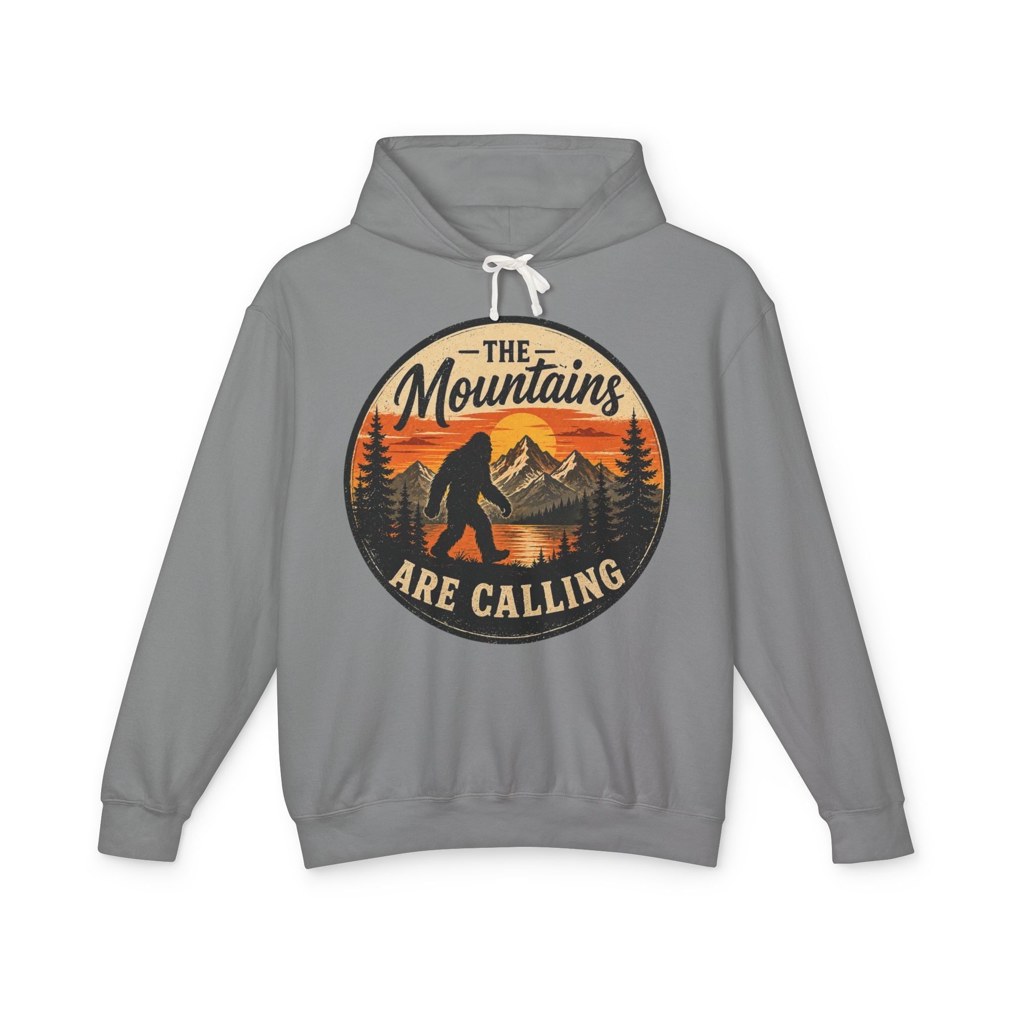 The Mountains Are Calling Hoodie — Outdoor Adventure Graphic Hooded Sweatshirt