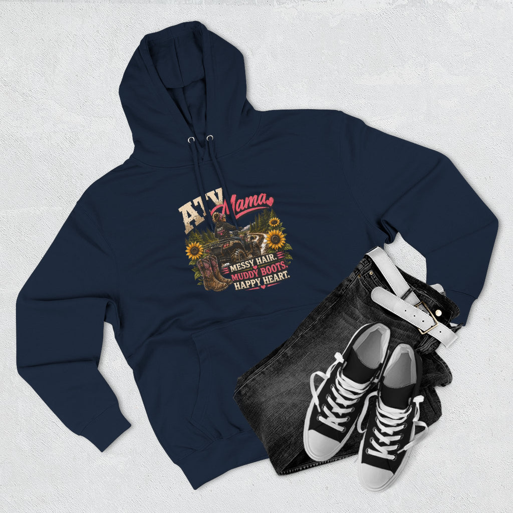 Mama Farm Hoodie — Messy Hair, Muddy Boots Graphic Sweatshirt