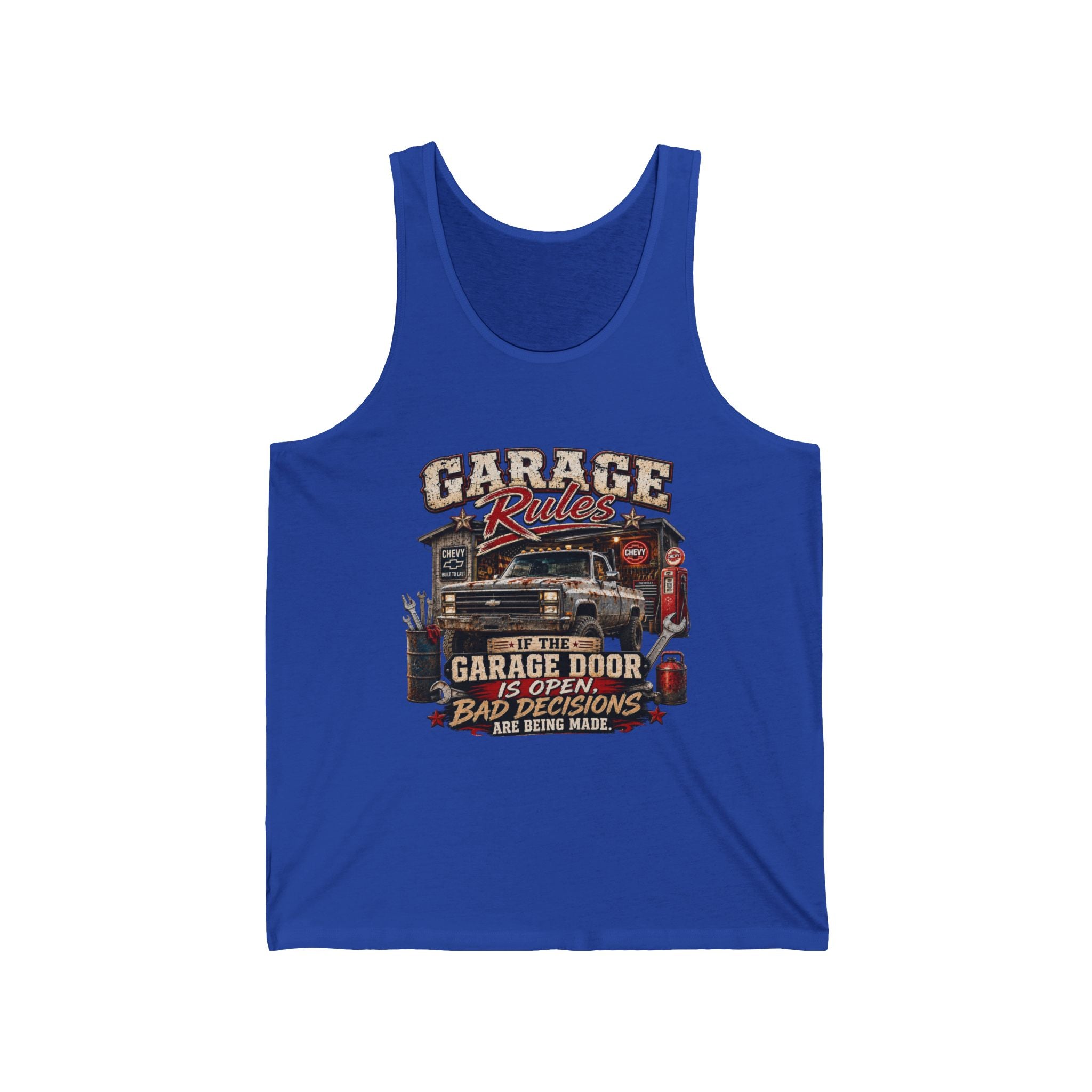 Garage Rules Chevy Truck Jersey Tank
