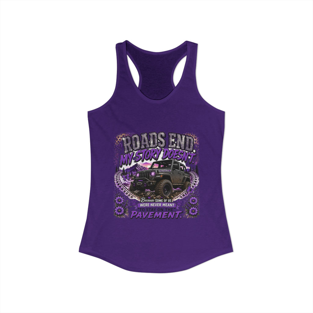 Roads End My Story Doesn't Women's Ideal Racerback Tank