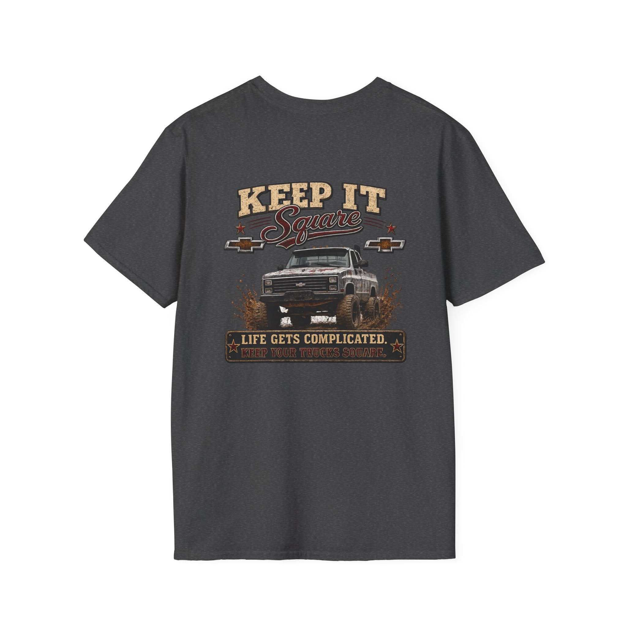 Keep It Square - Chevrolet K30 Vintage Truck Patch T-Shirt — Classic Chevy Pickup Design