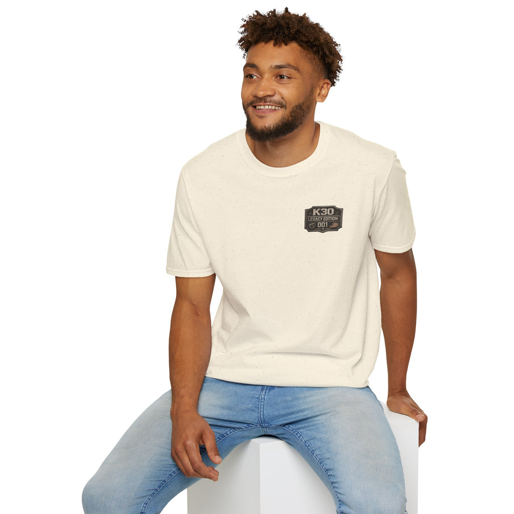 Chevy Parking Only Everyone Else Can Walk - K30 Legacy Edition Badge T-Shirt — 'K30 Legacy Edition 001' Chest Logo