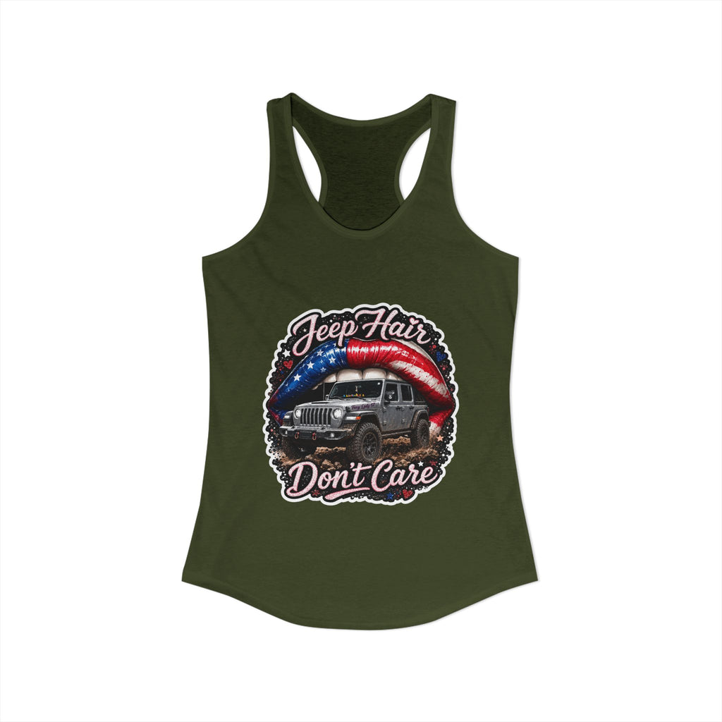 Jeep Hair Don't Care Women's Ideal Racerback Tank