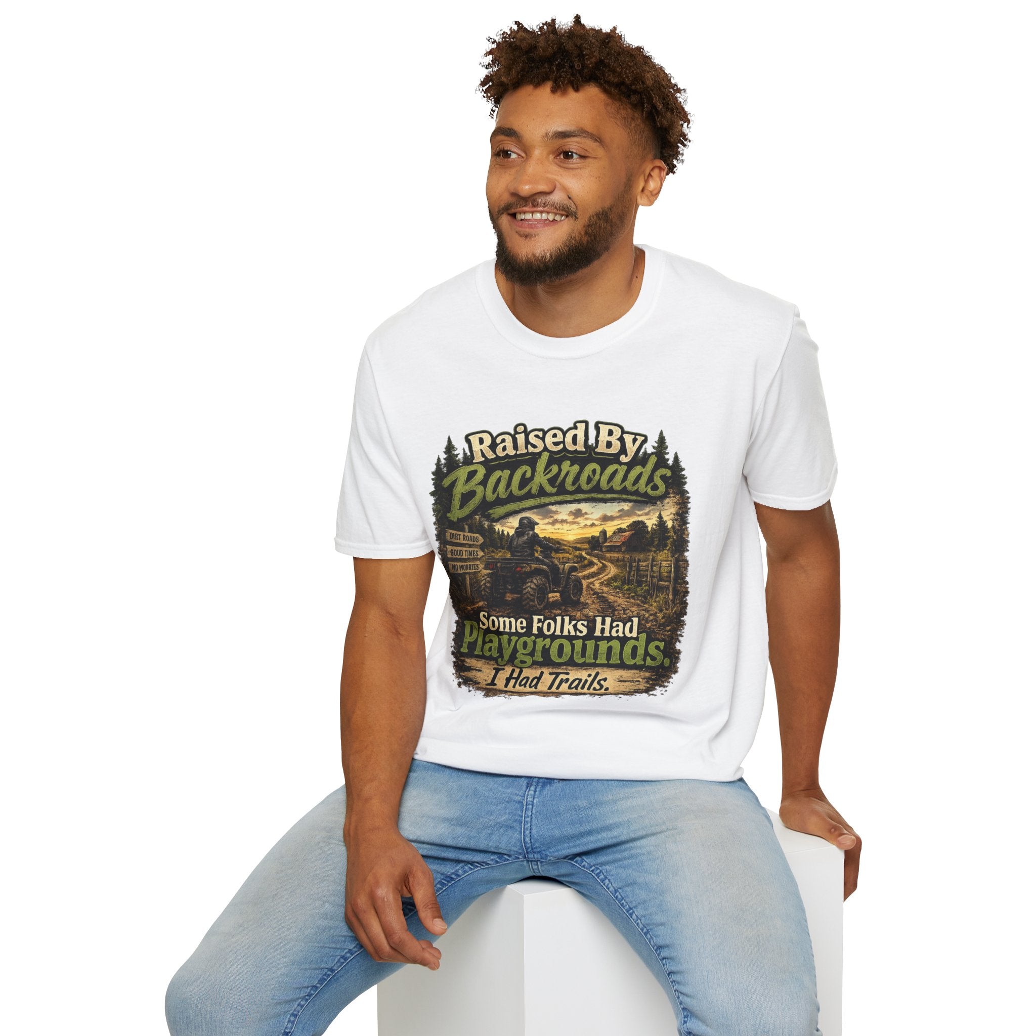 Raised By Backroads T-Shirt — Rustic Country Outdoor Graphic Tee
