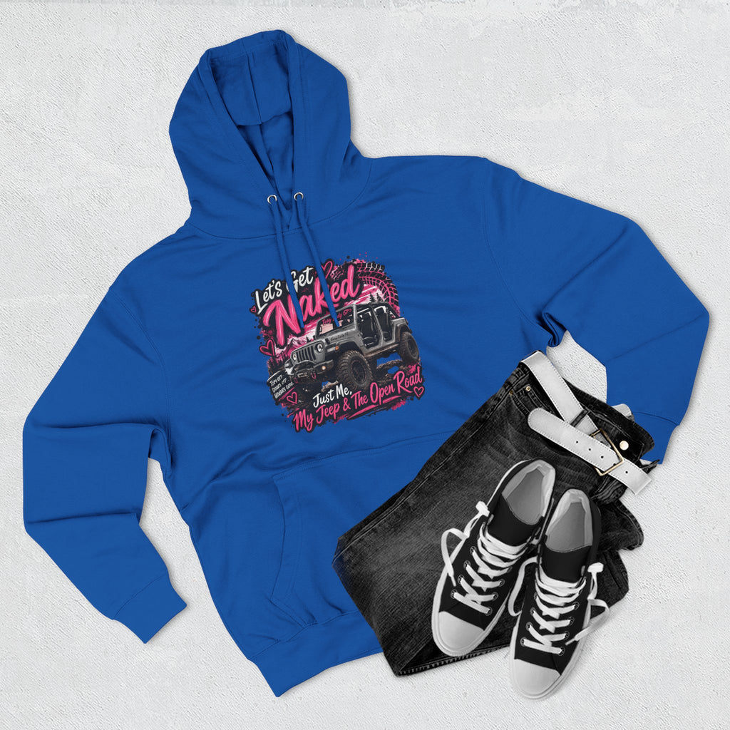 Jeep 'Let's Get Naked' Graphic Hoodie — Off-Road Adventure Pullover