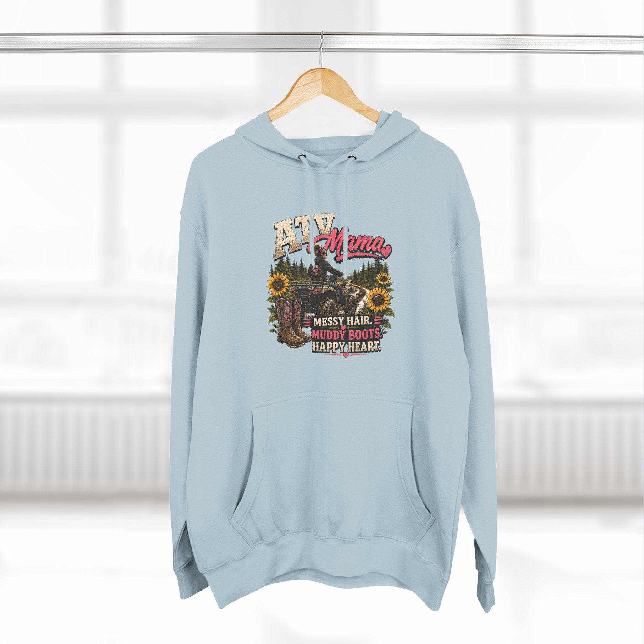 Mama Farm Hoodie — Messy Hair, Muddy Boots Graphic Sweatshirt