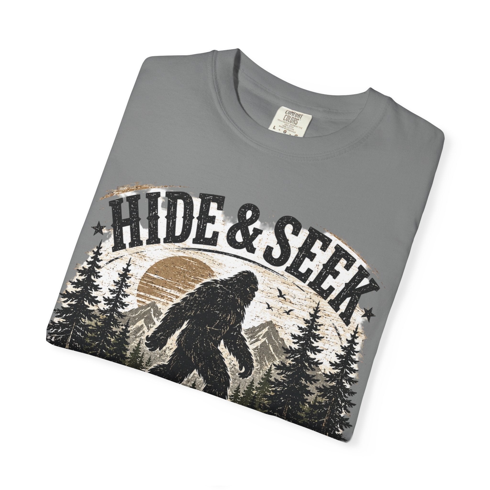 Hide & Seek Champion T-Shirt — Bigfoot Sasquatch Graphic Tee