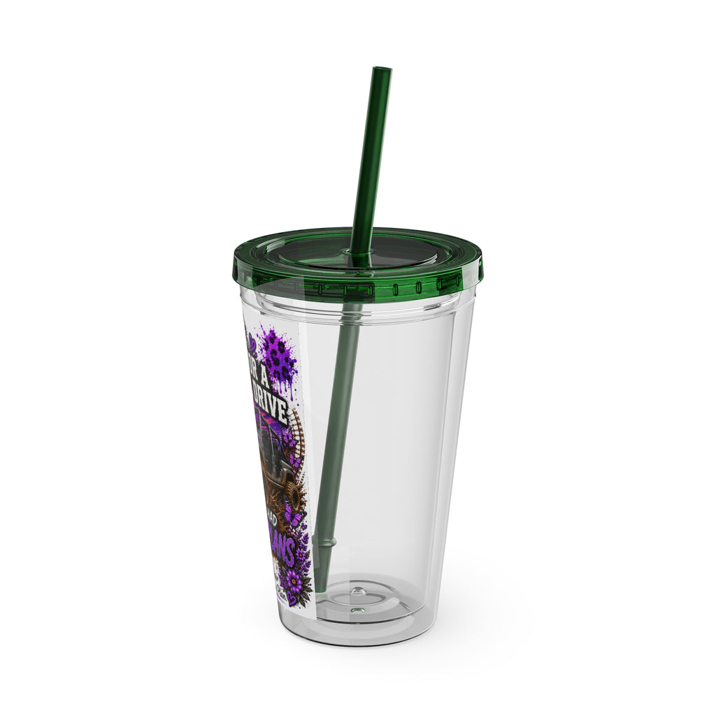 "I Left for a Peaceful Drive, The Mud Had Other Plans" Off‑Road Jeep Travel Cup — 16oz Tumbler with Straw